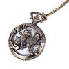 Retro Bronze Dog Quartz Pocket Watch with Necklace Chain Women Mens Cool Pendant Clock Classic Quartz Pocket Watches