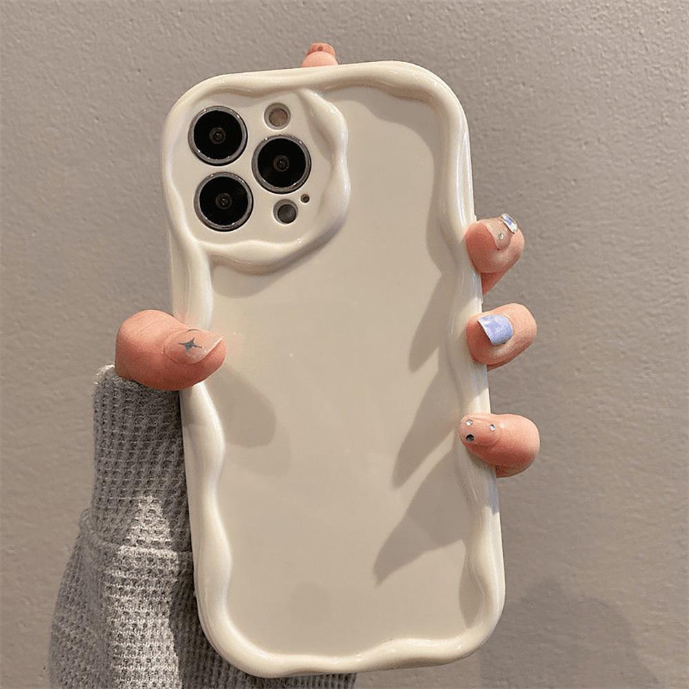 Anti Drop Phone Case For Samsung Galaxy A57 A56 A37 A07 5G S26 S25 S24 Ultra Plus Protection 3D Korean Ripple Soft Cover Coque