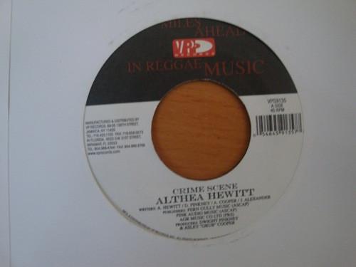 

7inch Record ALTHEA HEWITT Crime Scene VPS9135 VP Records US Reggae Ska Dub Used