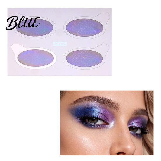 Fade-resistant Eye Shadow Patch Self-Adhesive Fast Makeup Stickers Waterproof Party Patch Glitter Fake for Festival Prom Smudge-proof