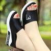 2025 New Arrival Women wedge Flip Flops Lightweight Beach Slippers High Quality PU Leather Zapatos De Mujer Woman Sandal