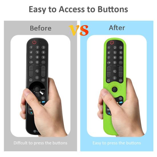 Remote Control Cover Waterproof Stain-resistant Shockproof Glow in The Dark Wear-resistant Full Protection with Strap TV Remote Control Holder