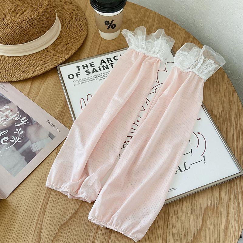 

Minimalist Elegant Arm Guard Ice Silk Cool Women s Sunscreen Arm Sleeves Pink