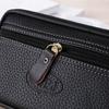 Herren Kunstleder Doppelschicht Handy Hüfttasche Outdoor Sport Wandern Klettern