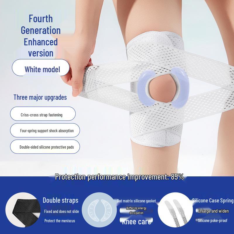 Japanese 6th Gen Breathable Knee Support: Lightweight Strap for Running, Cycling, Mountaineering, Meniscus and Patella Stability