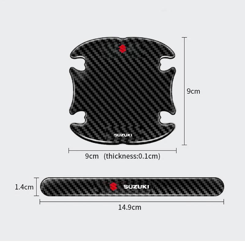 LWVD4 Car Door Bowl Handle Protector Film Badge Sticker Accessories For Suzuki Jimny Swift Samurai Vitara SX4 Alto Kaiser Ingnis DZire