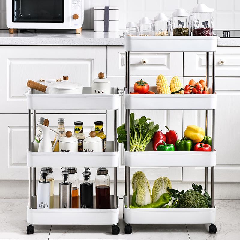 Movable Bathroom & Kitchen Gap Storage Trolley