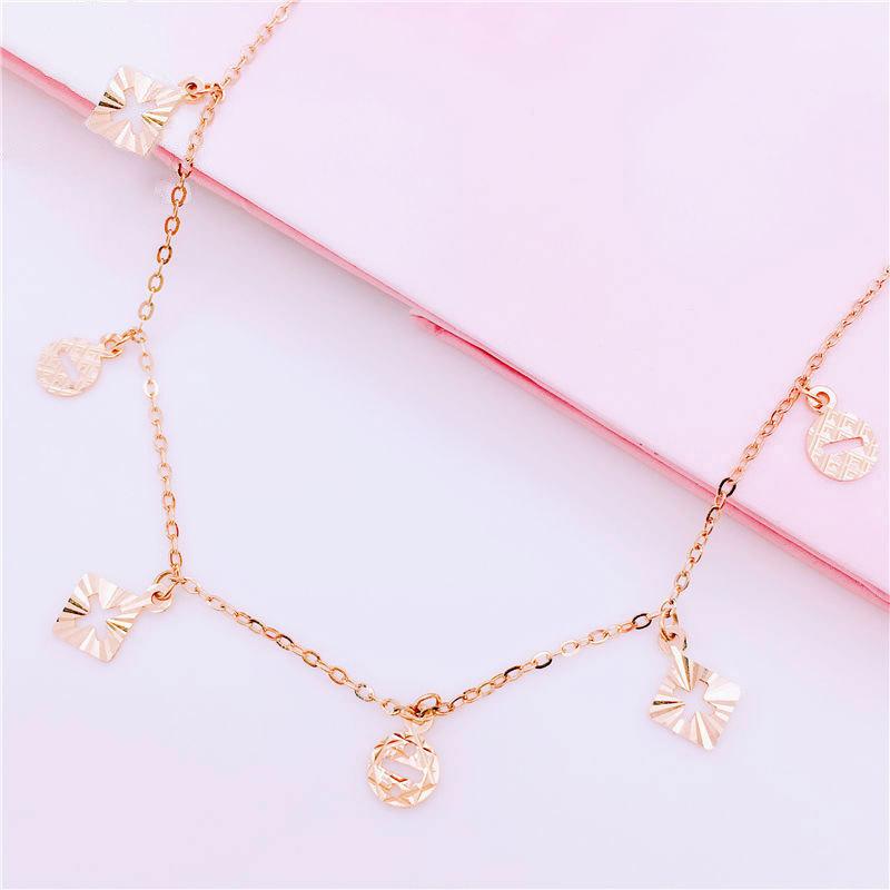 Purple Gold Symbol Anklet Simple Rose Gold Plated Fashion Plus Or Minus Multiplication And Division Anklet Personalized Jewelry