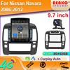 9.7" Vertical Style Tesla Screen Android Car Radio for Nissan Navara 2006-2012 GPS Navigation Multimedia Player 2 Din Stereo