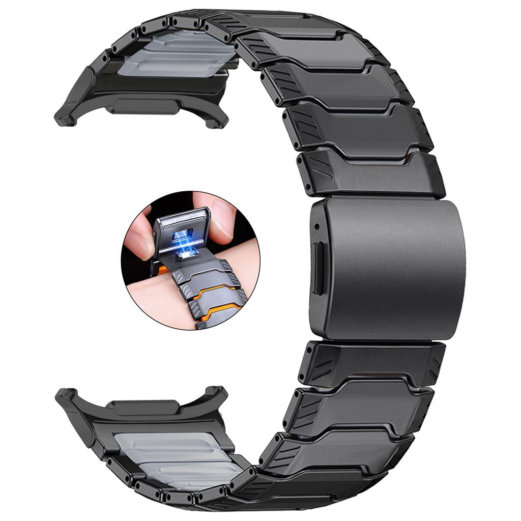 Cinturini con Chiusura Magnetica in Silicone e Titanio per Samsung Galaxy Watch Ultra 2 Cinturini per Galaxy Watch 9 8 Classic Braccialetto
