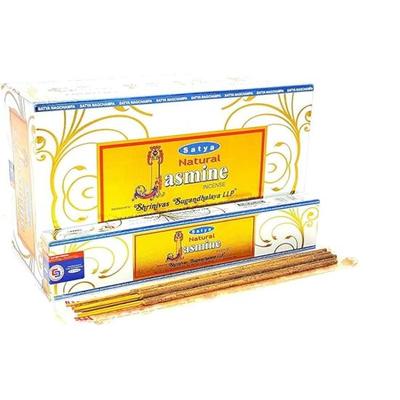 Nag Champa Jasmine Incense Sticks Agarbatti 180 Grams Box | 12 Packs of 15 Grams Each In a Box | Export Quality