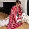 Women S Ethnic Style Faux Cashmere Scarf Warm Thick Travel Shawl