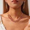 Two-piece Diamond Round Flower Double Clavicle Chain Exquisite Versatile Necklace