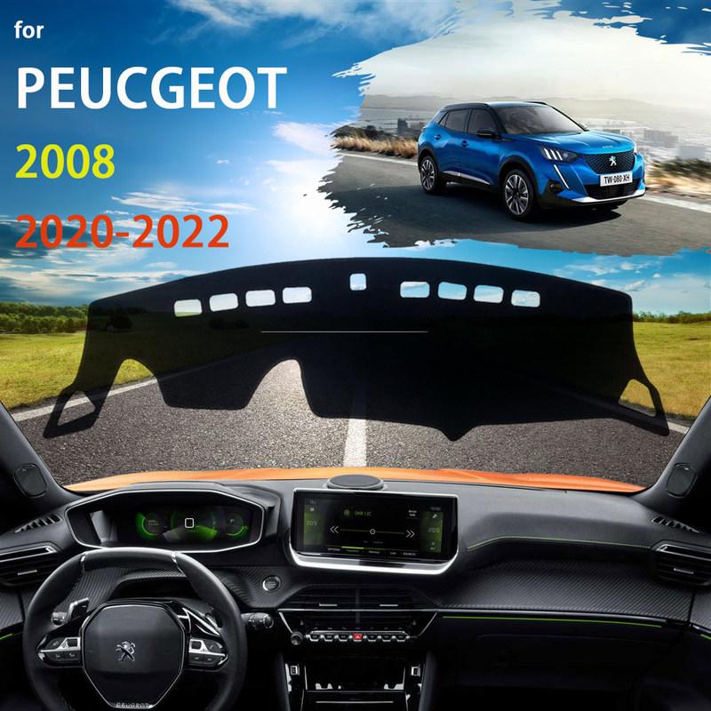 Dashboard Cover Protective Pad for Peugeot 2008 P24 Car Accessories Dash Board Sunshade Anti-UV Carpet Dashmat