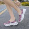 Summer Moccasin Pink Beach Walking Shoes Women Multicolor Casual Weave Slip on Braided Elevator Sneakers Plus Size