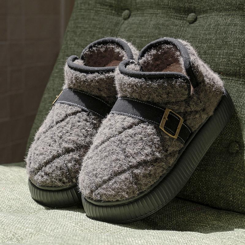 Women's Home Bootie Furry Slippers Warm Cozy Snow Boots with Fuzzy Plush Lined for Women Winter Non Slip House Shoes for Indoor Outdoor Short Boots