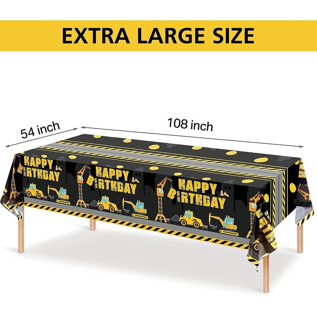 Engineering Vehicle Excavator Theme Boy Party, Disposable Paper Cups, Paper Plates, Tablecloths, Banners, Birthday Decorations
