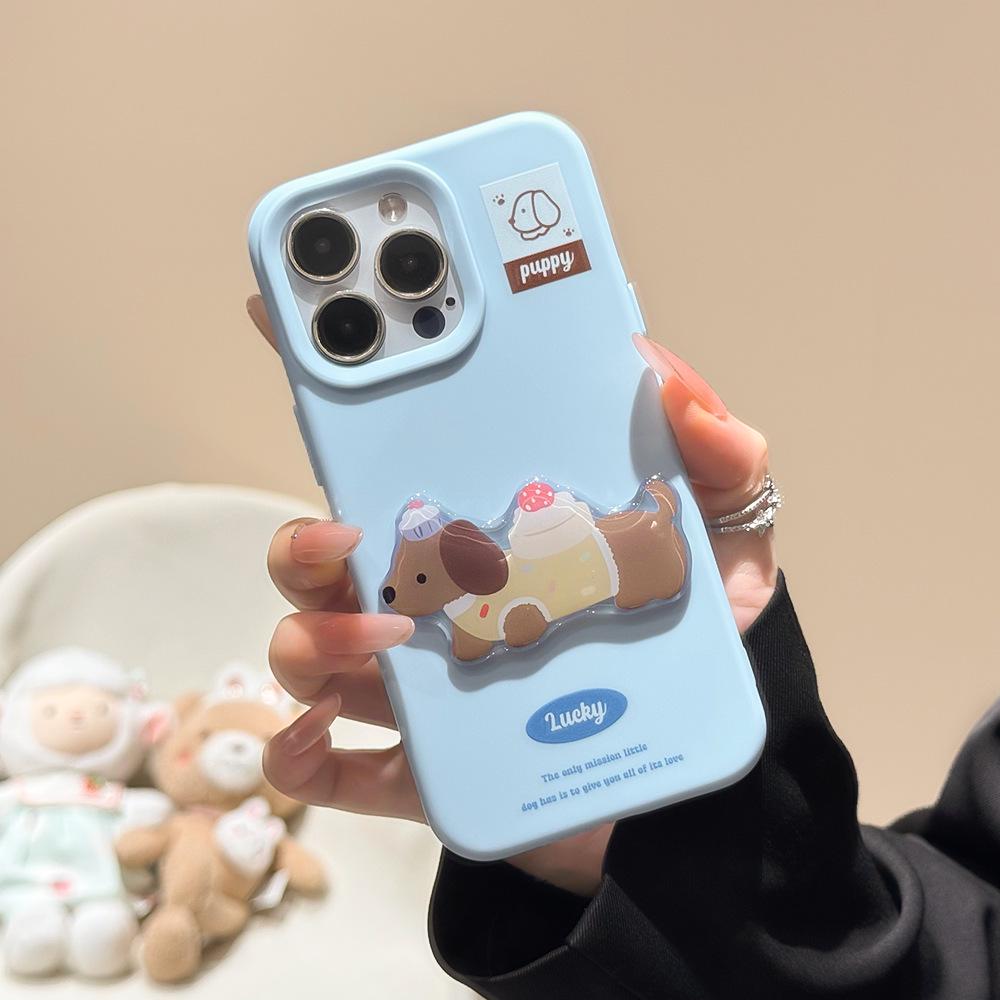 Weiche Hautschutzhülle im koreanischen Stil für iPhone 13/14/15/16/17 Promax - Sturzsicher