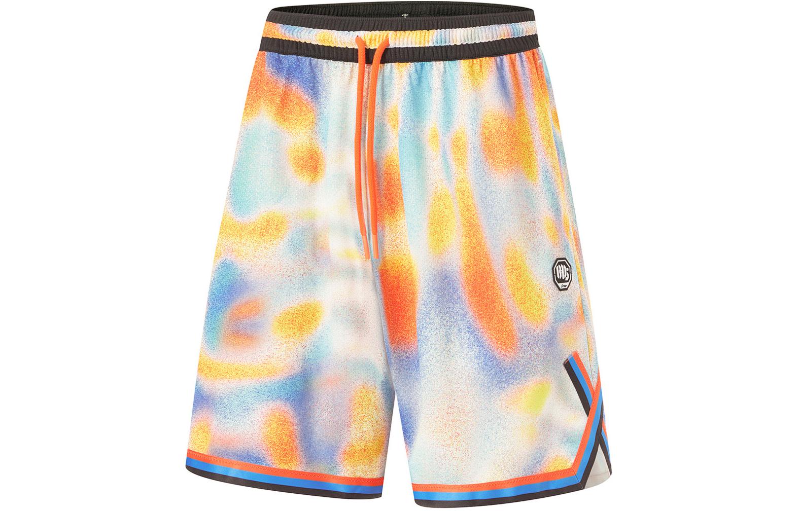 Li Ning Basketball Shorts Men s Multicolor All Over Print AAPU111-5 L