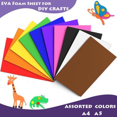 5–10 Stück Schaumstoffplatten, Bastelset aus farbigem Eva-Schaumpapier für Bastelprojekte für Vorschulkinder, Scrapbooking, DIY-Handarbeit, EVA-Schaumplatten