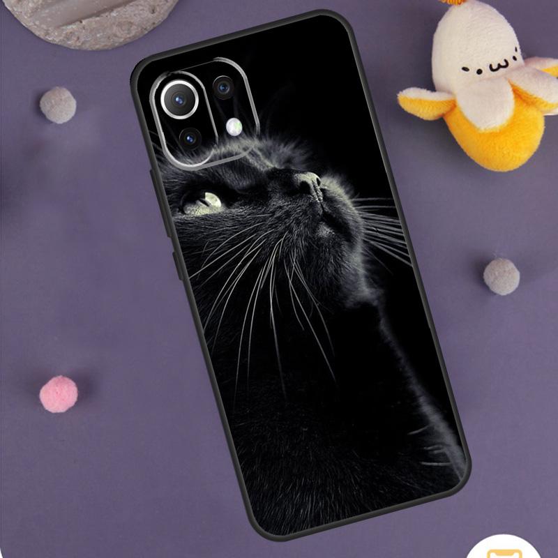 Black Cat Staring Eyes Case For POCO F6 X6 X5 X3 Pro M6 M5s F3 F5 Xiaomi 14 13 Ultra 12 Lite 11T 12T 13T Pro Cover