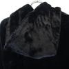 captivity 80s 90s Made in USA Old Fake fur Jacket 45481 black hood Women Used