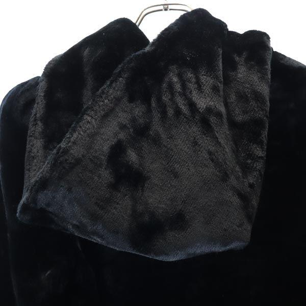 captivity 80s 90s Made in USA Old Fake fur Jacket 45481 black hood Women Used