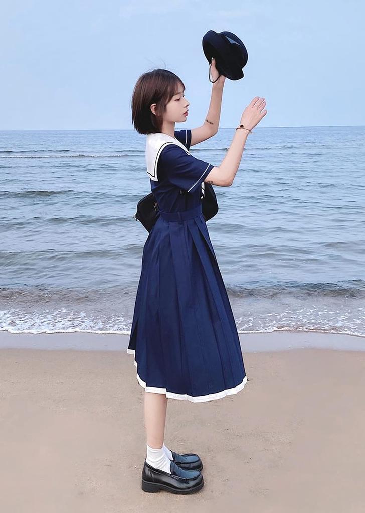 Hosaku Matrosenuniform Kurz High School Mädchen Schule Perfekt für Foto Gedenken und Festivals Co., Ltd. Kleid, Ärmel, Uniform, Stil, 4-teilig