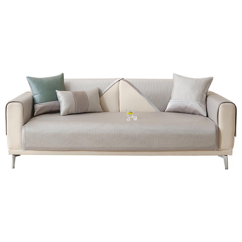 Summer Light Luxury Ice Rattan Mat Sofa Cushion, Summer Ice Silk Sofa Cover  New Non-Slip Cover Cloth Mat Cushion