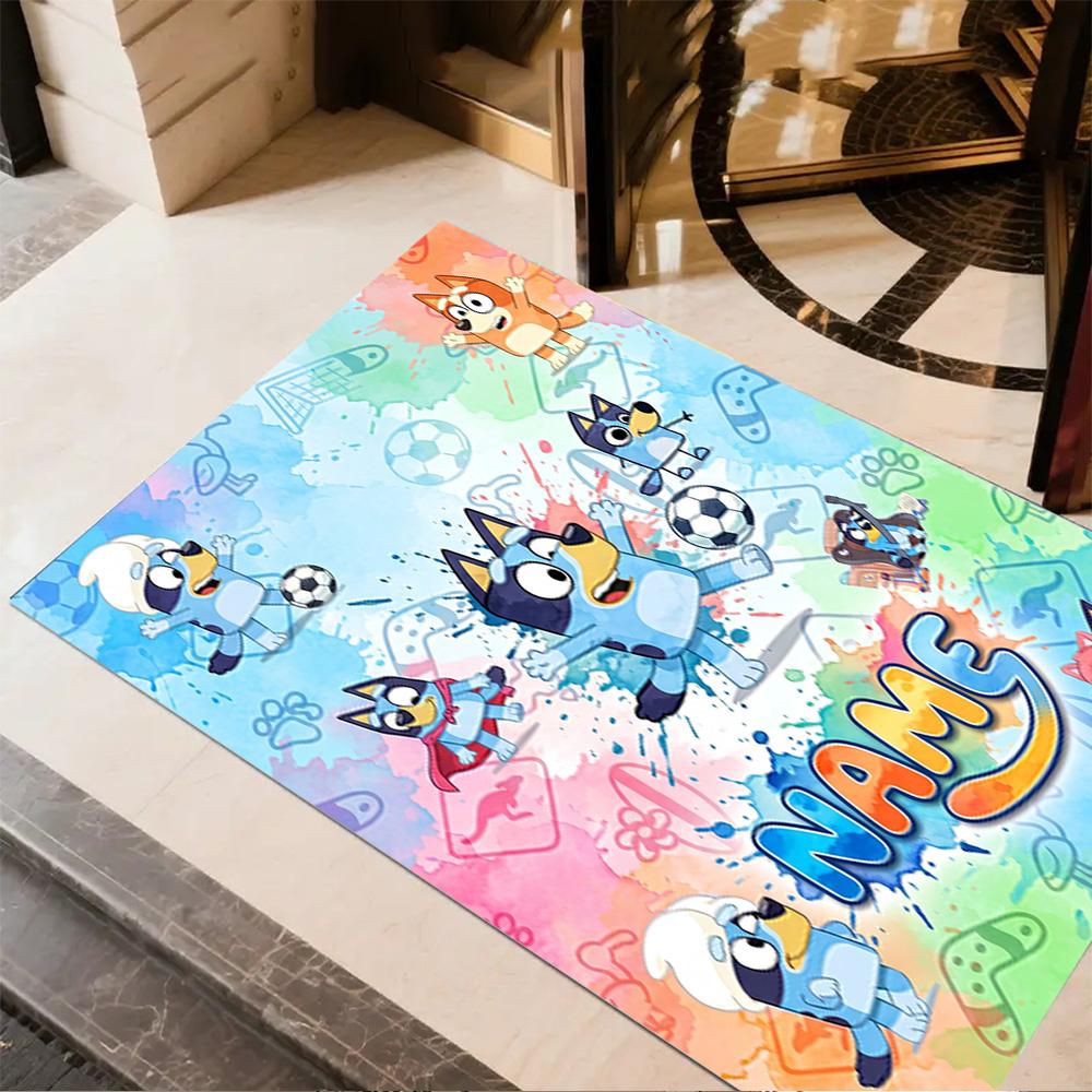 Football Fun Personalized Name Carpet Perfect for Study Room Bedrooms Foyer Playrooms Anti-slip Rug Office Home Decor Best for Christmas