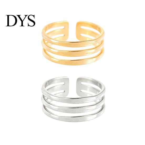 Adjustable Finger Ring Thumb Geometric Lines Shape Opening Design Oxidation Resistant Band Stainless Steel Versatile Jewelry Gift Durable Golden