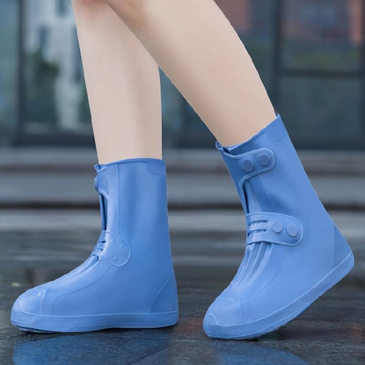 Couvre-chaussures Épaissis Couvre-bottes pour Adultes Enfants Avec Semelles Antidérapantes Fermeture à Boucle Réglable Bottines Réutilisables Sur-chaussures