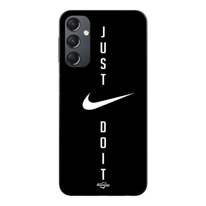 Cover Per Samsung Galaxy A05s logo Nike Just do it sfondo nero Maniacase nero
