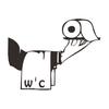 Holding Roll Paper Toilet Sticker Waterproof Removable Self-adhesive PVC Living Room Bathroom