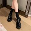 New Women's 2026 Spring New Soft Versatile Round Head Platform British Style Small  Shoe One-pedal Single Shoes