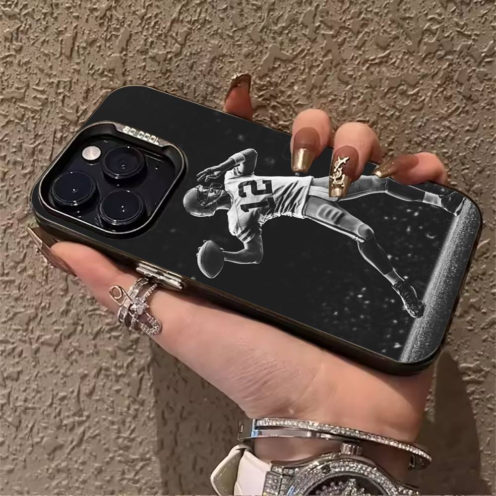 Popular Sport-American Football Phone Case For iPhone 17,16,15,14,13,12,11 Plus Pro Max Colored Silver Phone Case iPhone15