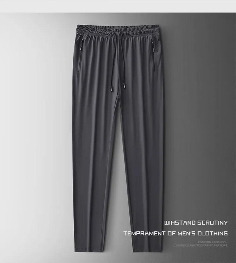 Herren 2024 Sommer Schnelltrocknende Eisseide Ultradünne Lässige Sporthose