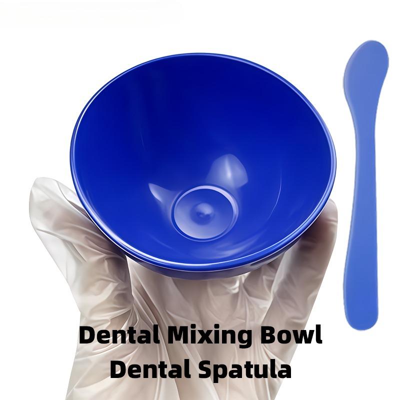 1Set Dental Soft Rubber Bowl, Silicone Bowl, Plaster Mixing Bowl, Plastic Mixing Spatula, Dental Impression Materials