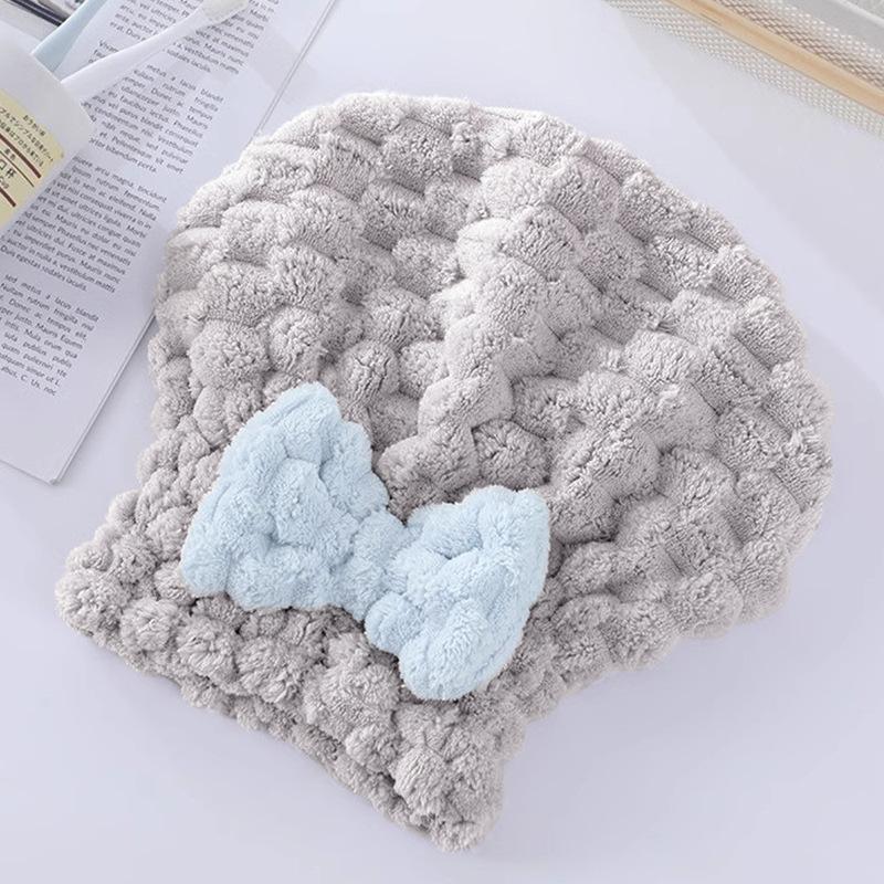 Cloud-velvet Princess Hat, Ultra-fine Fiber Thickened Water-absorbing Bath Cap, Anti-hair Loss Dry Hair Cap, Face Wash Dry Hair Towel