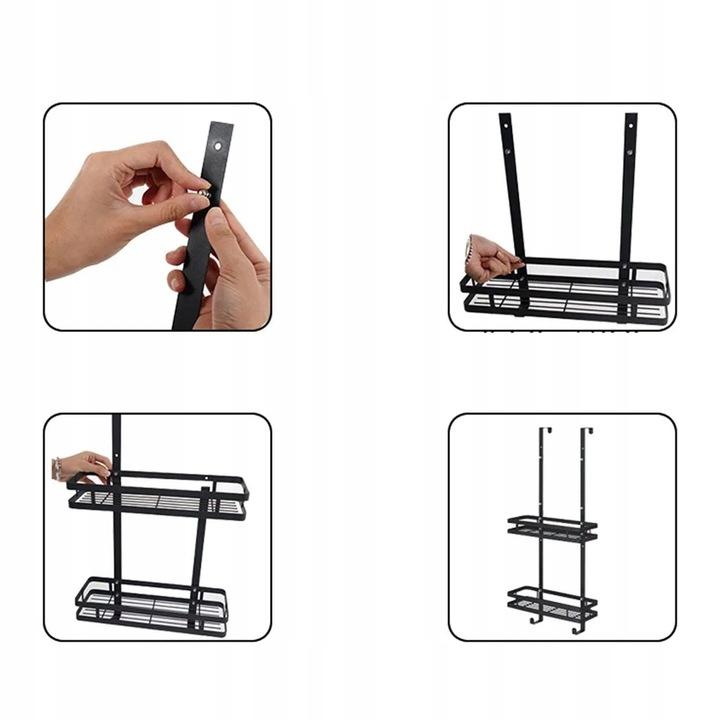 Black Loft Bathroom Hanging Shower Shelf for Bathroom Stainless Steel