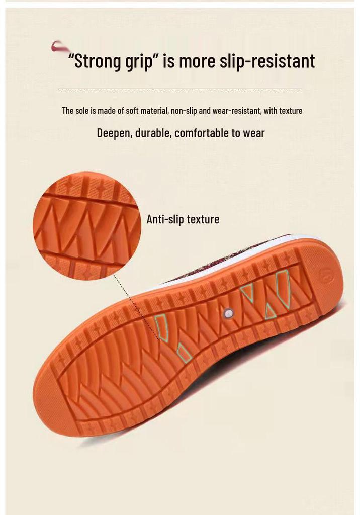 Women's Spring & Autumn Flat Cloth Shoes - Casual, Comfortable, Suitable for Middle-Aged & Elderly Women