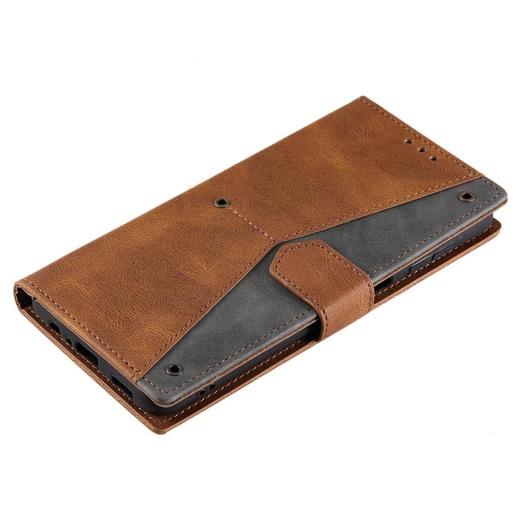 For Samsung Galaxy A16 5G/A16 4G Leather Case Splicing Stitching Wallet Stand Phone Cover with Strap