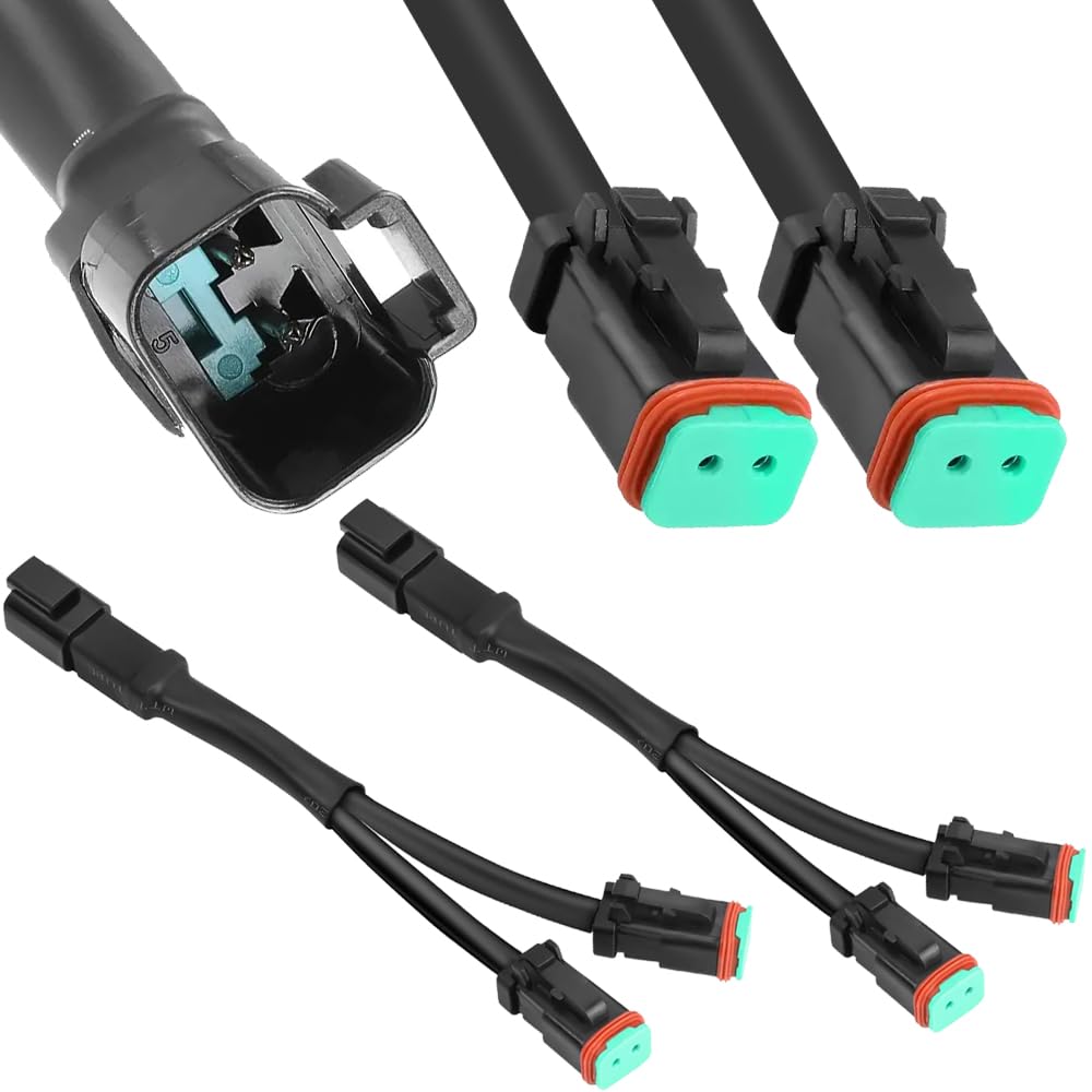 

Xiatiaosann DT DTP Wiring Harness Adapter Connector Y Splitter Cable, IP68 Waterproof 2 Pin