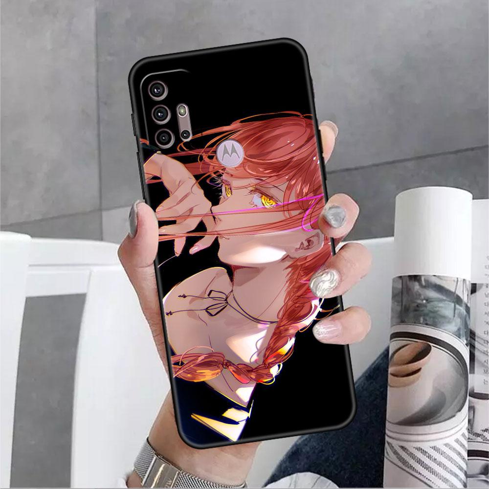 Case For Motorola G60 G30 G22 Edge 20 Lite G31 One Fusion G9 G8 G60s G51 G71 G52 G200 G50 Soft Phone Cover Chainsaw Man Makima
