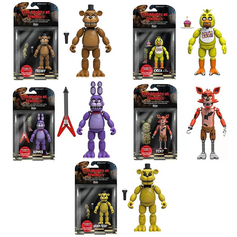 Fnaf Bear Midnight Harem Five Nights Joint Movable Detachable Game Action Figure At Five Nights Security Breach Miniature Kids Plaything
