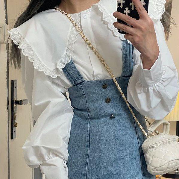 2026 Summer Denim Overall Skirt: Women s Washed Distressed Retro Mid-Length with Raw Hem. S (up to 100 jin)