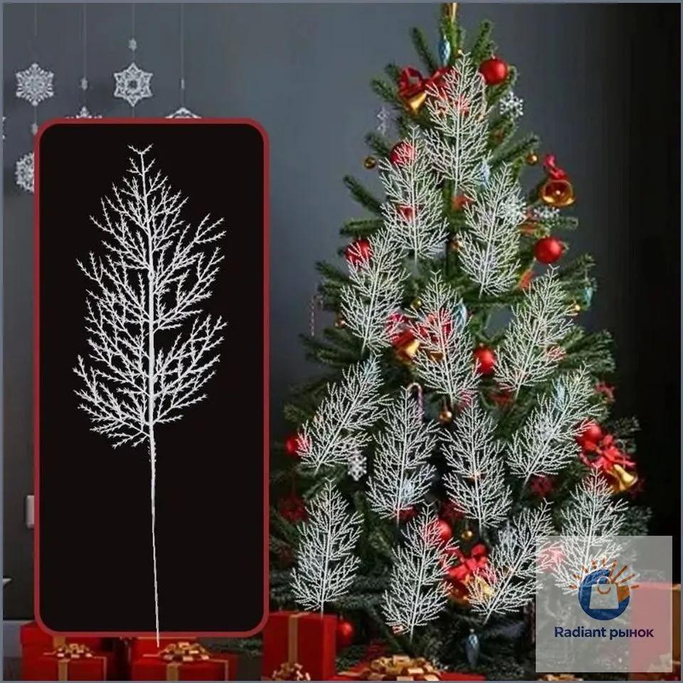 Artificial Leaves and Branches, Christmas Tree DIY Decoration Accessories, Faux for Holiday Wreaths and Centerpieces