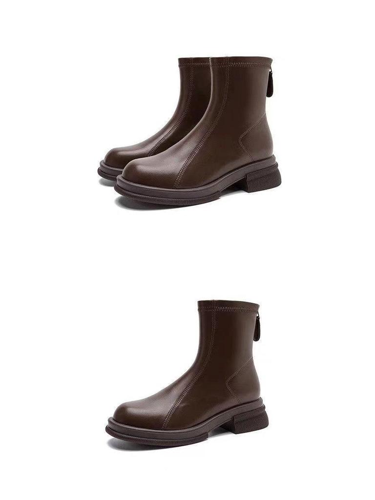 Women's Thick-Soled Chelsea Boots - Versatile British Style for Autumn/Winter 2025