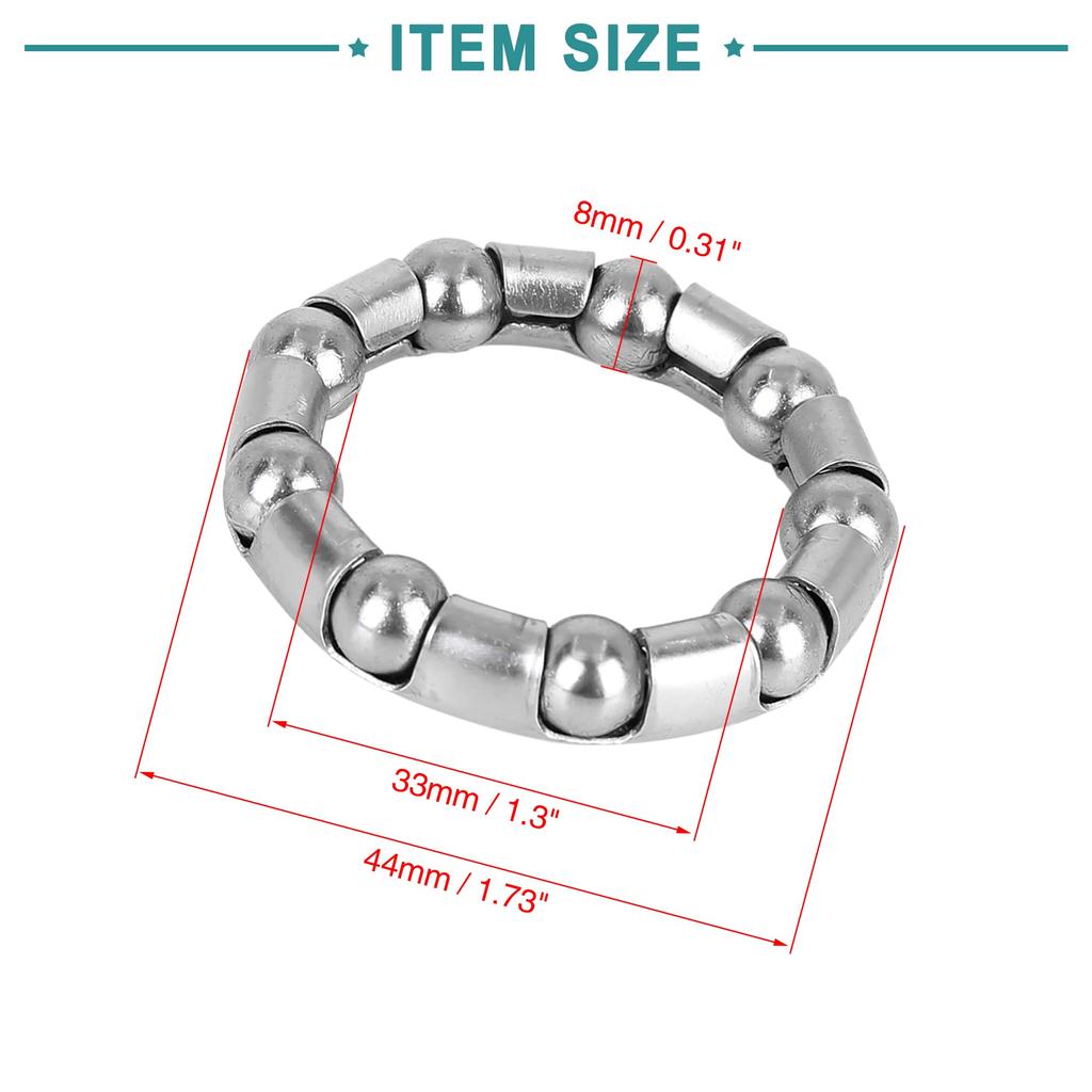 ACROPIX Bicycle Ball Bearings Bicycle Bearing Cage Crank Bearings Silver Tone 44mm X 9 Balls Pack of 4