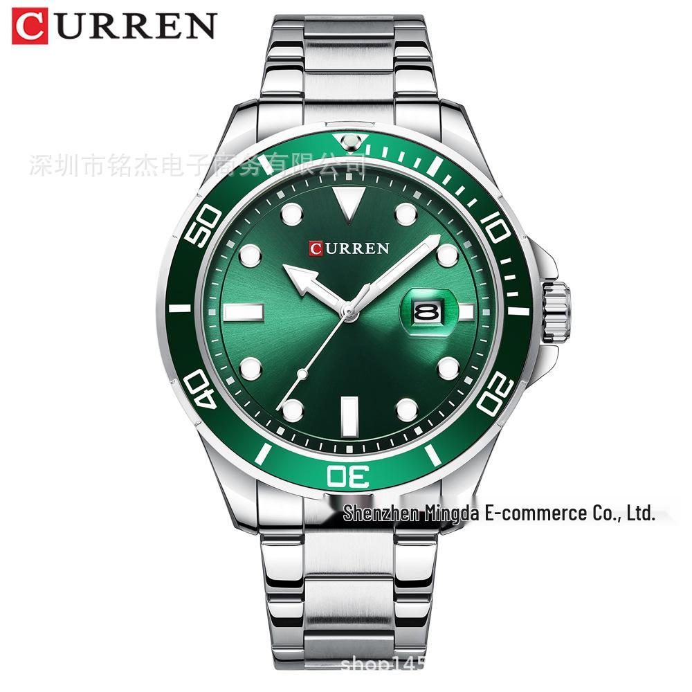 CURREN 8388 Men s Business Quartz Watch - Large Dial, Calendar, Waterproof, Steel Band